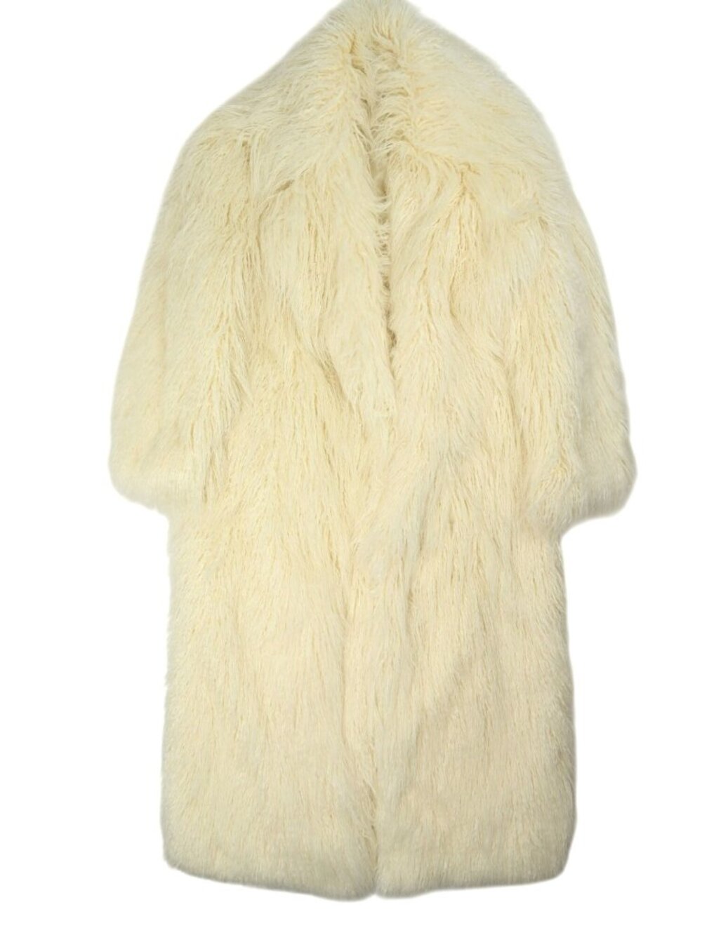 The Frankie Shop Nicole Faux Fur Coat in Ivory
